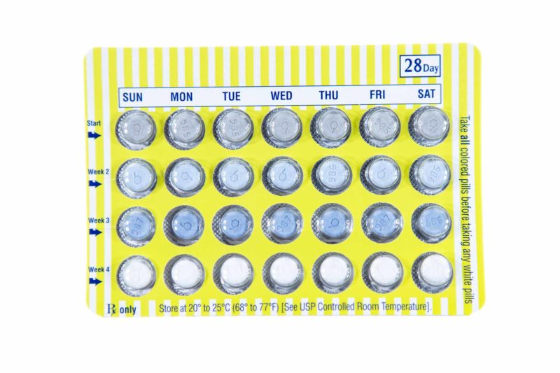 This is what a monthly pack of birth control pills can look like