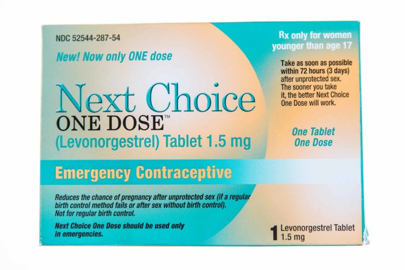 This is what a "Plan B" emergency contraception box can look like
